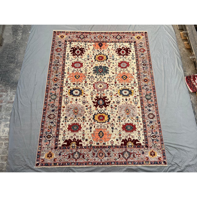 2000 - 2009 Boho Chic Persian Sultanabad Wool Rug – 9’1” X 12" For Sale - Image 5 of 7