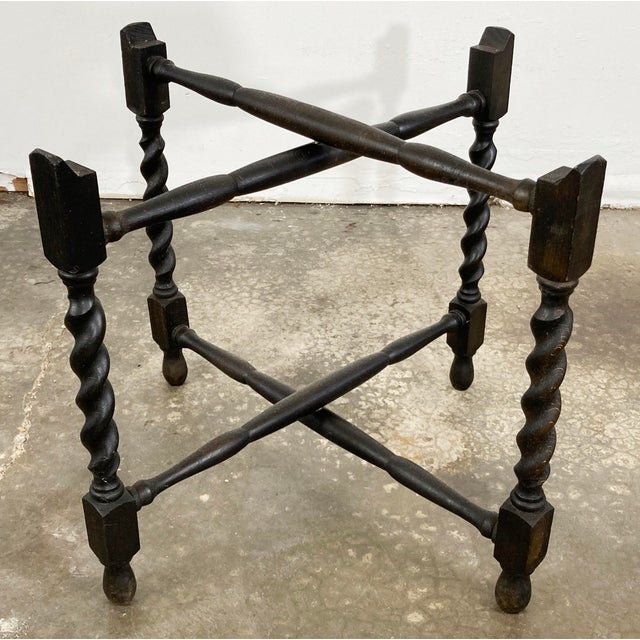 Brass Vintage Engraved Blue Willow Pattern Brass Tray Table For Sale - Image 8 of 9