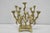 Vintage Mid Century Modern Brutalist Brass Judaica Candelabra by Wainberg For Sale - Image 11 of 11