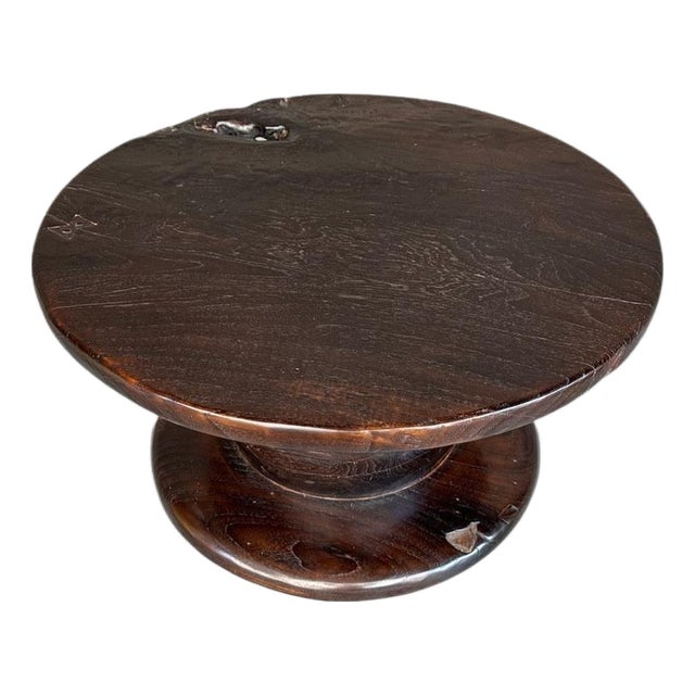 Andrianna Shamaris Teak Wood Side Table For Sale
