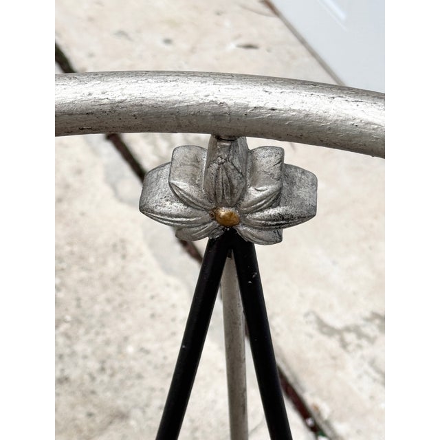 Metal Hooker Furniture Sanctuary Pirouette Two-Tone Flower Metal Dining Table Base For Sale - Image 7 of 11
