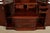 Wood Baker Furniture Style Georgian Banded Mahogany Breakfront Bookcase Cabinet With Drop Front Secretary Desk For Sale - Image 7 of 15