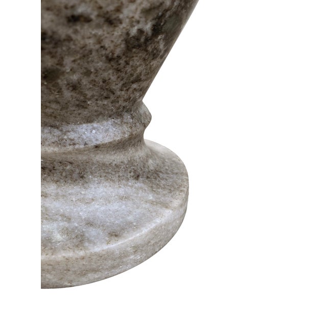 Marble Vase With Beautiful Greige Tones For Sale In Phoenix - Image 6 of 8