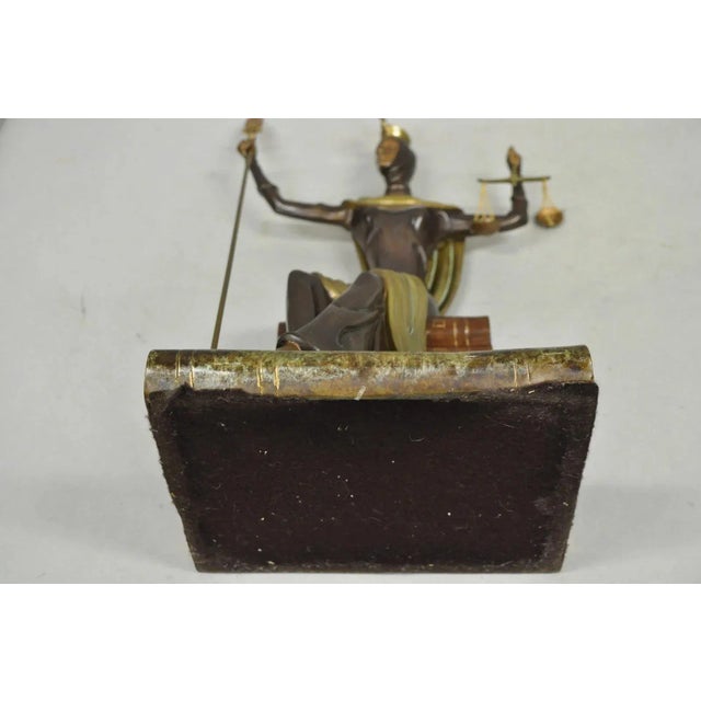 Erte (Romain De Tirtoff) "Justice" Limited 9/500 Bronze Goddess Sculpture 1984 For Sale - Image 10 of 12
