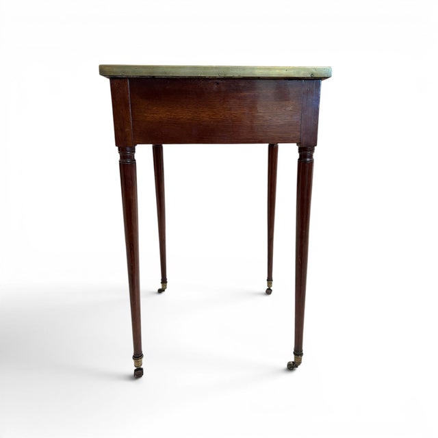 18th Century 18th Century French Louis XVI Walnut Rafraichissoir Table With Turquin Marble For Sale - Image 5 of 6