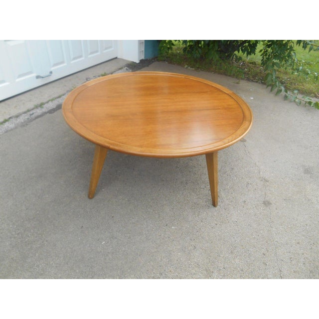 Mid-Century Modern Drexel Profile Round Walnut Cocktail ...