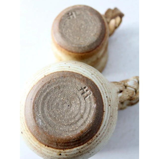 Vintage Studio Pottery Pitcher Pair For Sale - Image 11 of 11