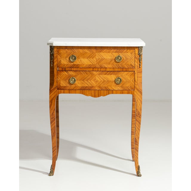 French Chest Of Drawers With Marble Top For Sale - Image 10 of 12