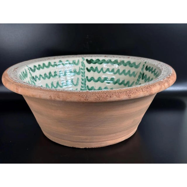 Ceramic Large Spanish Fajalauza Ceramic Bowl from Lebrillo For Sale - Image 7 of 9