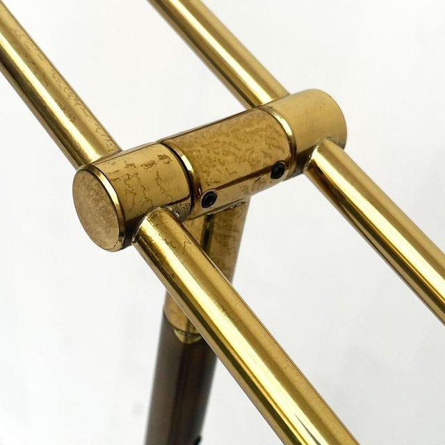 Vintage Adjustable Brass Reading Floor Lamp with Dimmer For Sale - Image 14 of 17