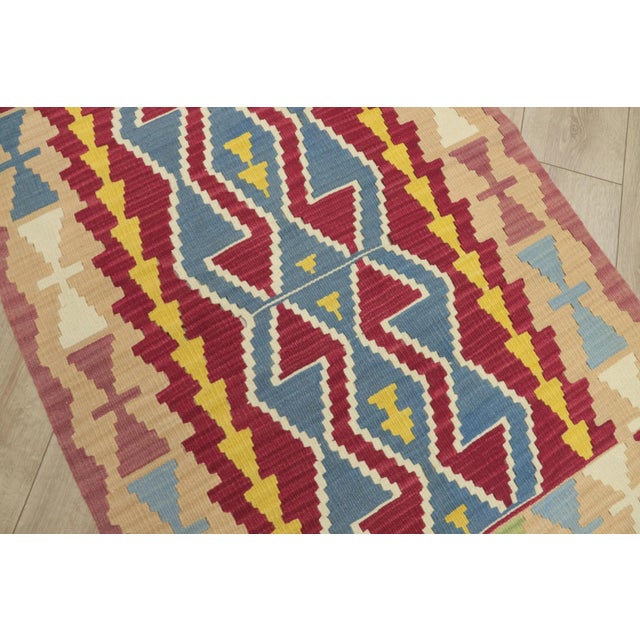 1970s Scandinavian Red Small Kilim For Sale - Image 12 of 13