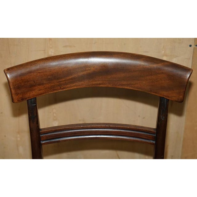 Animal Skin Four Fine Antique Victorian Green Leather Hardwood Chesterfield Dining Chairs 4, 1880, Set of 4 For Sale - Image 7 of 18