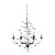 Jamie Young Blooming Chandelier in Black For Sale