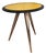 Morelato Carambola Side Table Italian Modern Design Multilayer Wood Inlay Legs Yellow Lacquer Top For Sale
