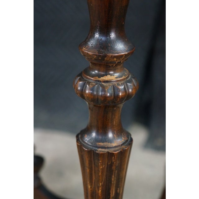 Mid Century Mersman Victorian Revival Walnut Burl Oval Inlaid Accent Table 30" For Sale - Image 12 of 18
