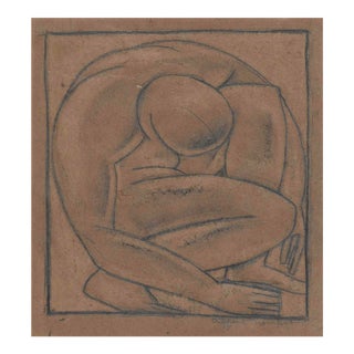 1930s Clifford Thompson Male Nude Drawing For Sale