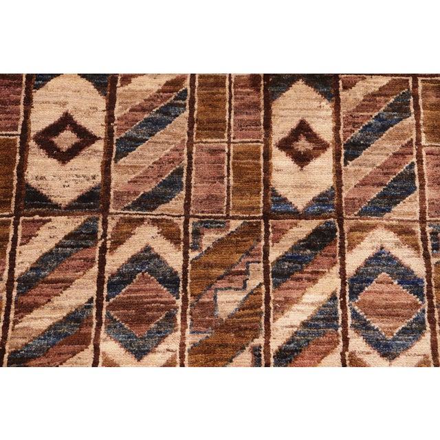Shabby Chic Gabbeh Brown/Beige Wool Rug - 6'0'' X 8'8'' For Sale In New York - Image 6 of 10