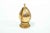 This item is a rare cigarette dispenser from the Mid-Century era. The lotus blossom shape is made entirely of brass. When...