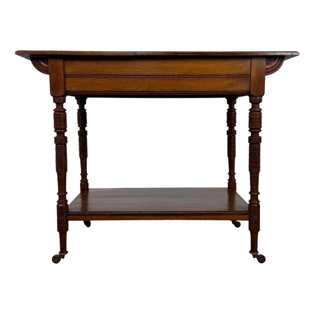 Antique English Walnut Side Table, 1900s For Sale