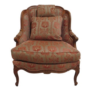1990s Stickley Furniture French Carved Living Room Lounge Arm Chair For Sale