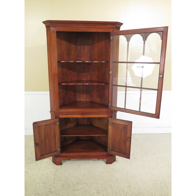 1980s Vintage Statton Centennial Cherry 1 Door Corner China