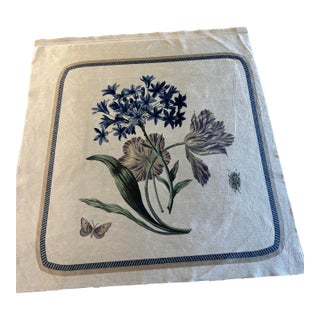 1990s Pre-Cut Velvet Floral Fabric Remnant For Sale