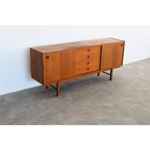 Mid-Century Modern Vintage Swedish Sideboard in Teak, 1960s For Sale - Image 3 of 11