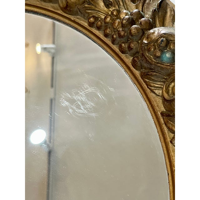Vintage Italian Gold Resin Circular Mirror For Sale - Image 14 of 16