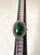 1960s Vintage Sterling Silver and Malachite Ring, Size 8 For Sale - Image 5 of 5
