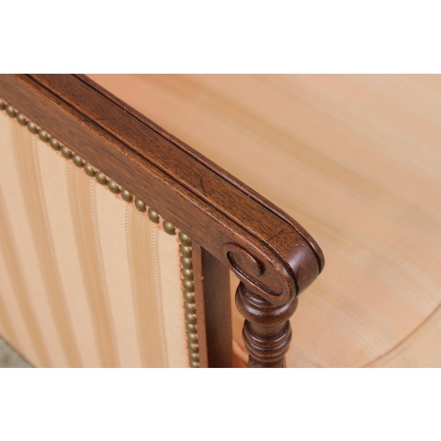Brown Hickory Chair Upholstered Loveseat For Sale - Image 8 of 18