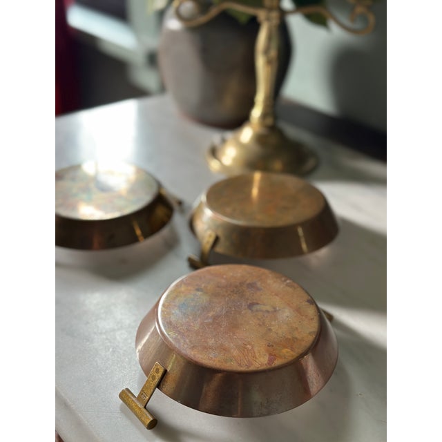 Vintage Carl Auböck Copper & Brass Egg Pans - Set of 3 For Sale - Image 9 of 11