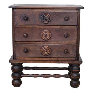 1940s French Oak Dresser by Charles Dudouyt, Attributed For Sale