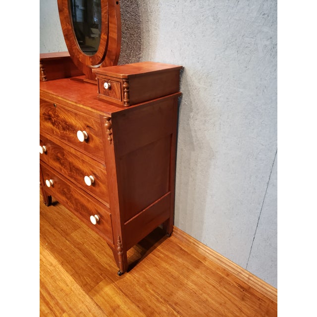 Late 19th Century Antique Empire Style Mohogany Chest For Sale - Image 4 of 10