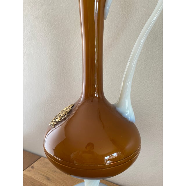 Large Opaline Glass Pitcher, Italy, 1950s For Sale - Image 15 of 17