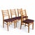 Brown Mid-Century Ladder Back Dining Chairs in Beech and Oak from GDR, 1960s, Set of 4 For Sale - Image 8 of 8