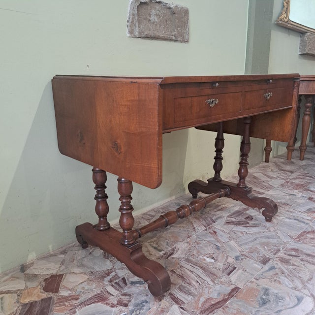 Antique Walnut Counter Desk For Sale - Image 5 of 5