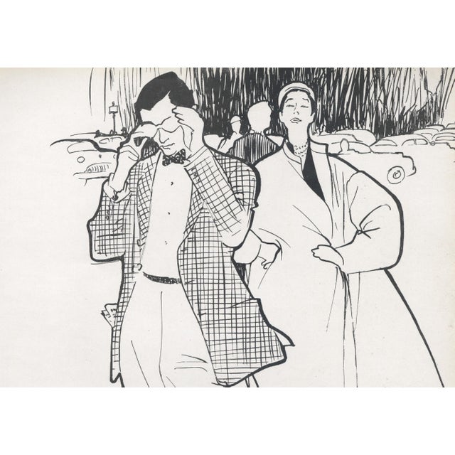 1951 Set of 2 French Fashion Prints...Dior, Balenciaga, Matted For Sale In New York - Image 6 of 7