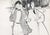 1951 Set of 2 French Fashion Prints...Dior, Balenciaga, Matted For Sale In New York - Image 6 of 7