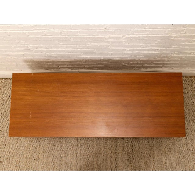 Wood Vintage Mid Century Four Door Credenza For Sale - Image 7 of 12