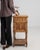 Carved oak bedside cabinet in Golden Oak. The golden oak surface highlights two drawers, fluted pilasters, turned feet,...