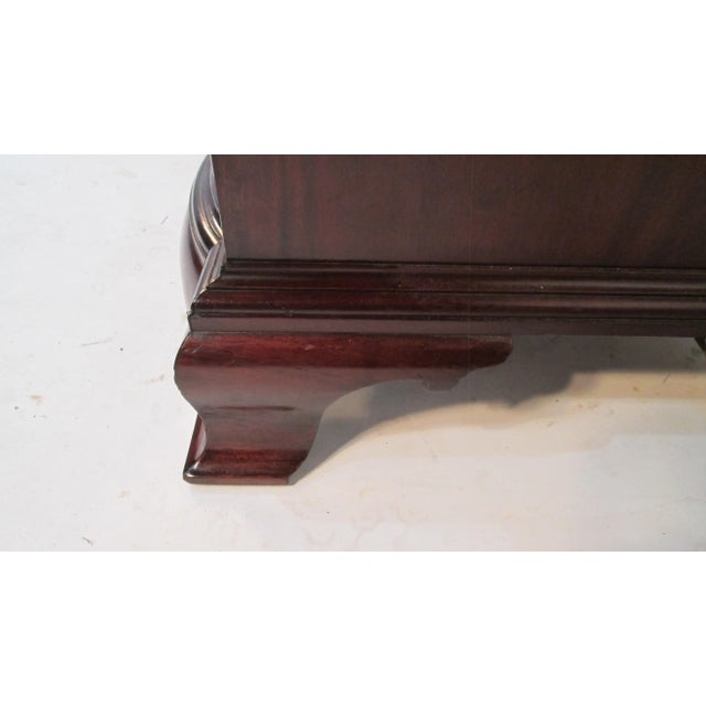 Burgundy Early 20th Century Vintage Mahogany Block Front Centennial Chest For Sale - Image 8 of 13