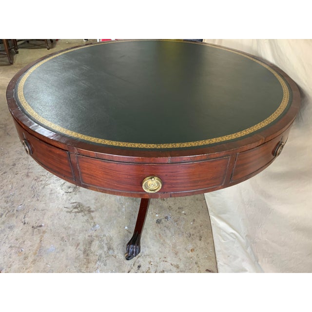 Wood Large 19th Century Mahogany Drum Table For Sale - Image 7 of 12