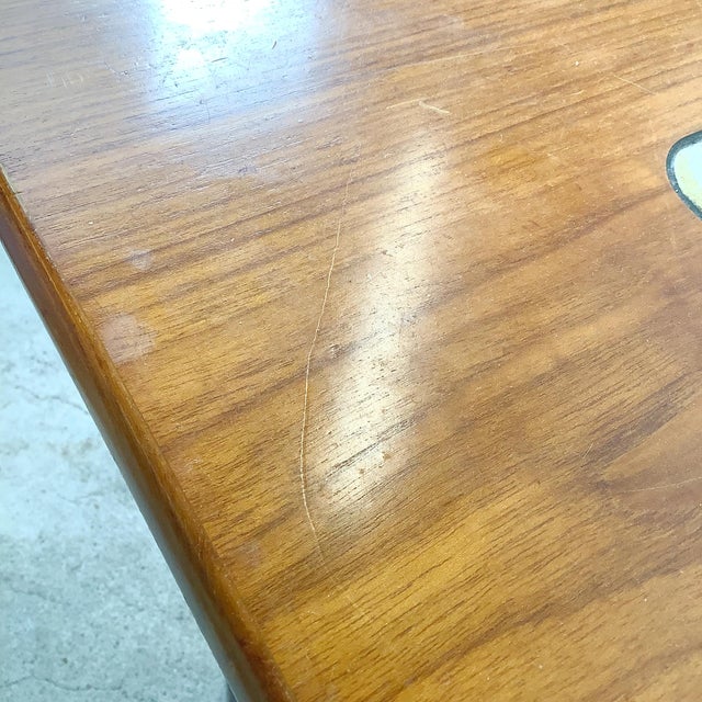 Danish Modern Teak Side Table With Geometric Tile Inset, 1960s–1970s For Sale - Image 15 of 18