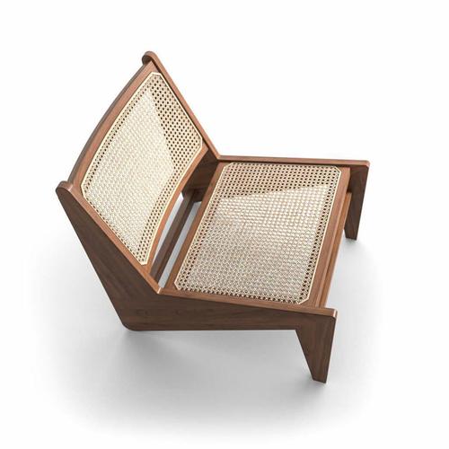 Not Yet Made - Made To Order Wood and Woven Viennese Cane Kangaroo Low Armchair by Pierre Jeanneret for Cassina For Sale - Image 5 of 8