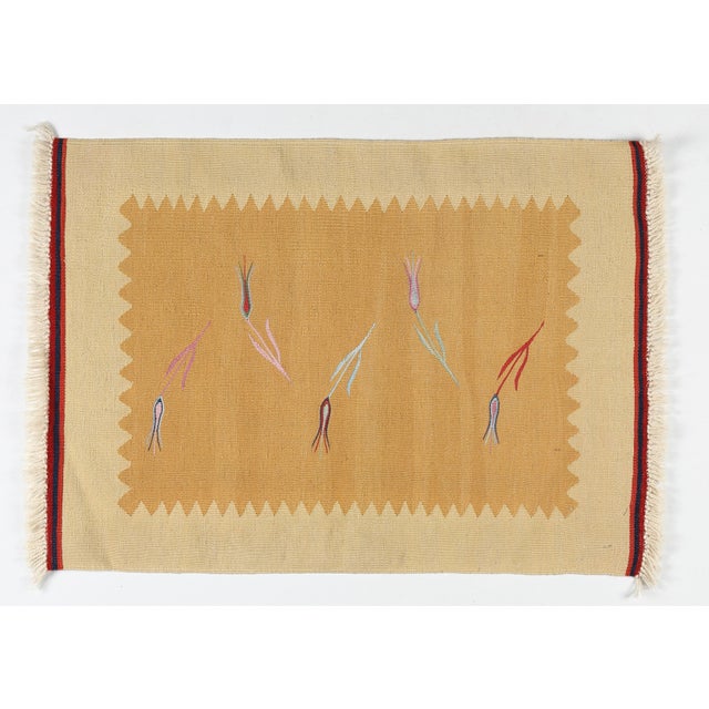 This is Handmade Flatweave Kilim, Made in Oushak area. this is new very fine reproduction oushak kilim is in perfect...