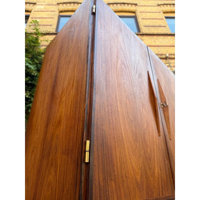 Wood Chest of Drawers with Hinged Doors & Lock, Denmark For Sale - Image 7 of 11