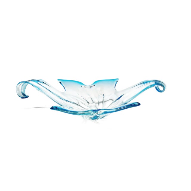 Postmodern Sommerso Murano Glass Fruit Bowl from Mandruzzato, Italy, 1950, in Very Good conditions. Designed 1950 to 1959...