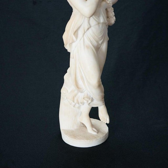 Classical Alabaster Sculpture of a Woman by P. Bazzanti, Florence 19thC For Sale - Image 6 of 18