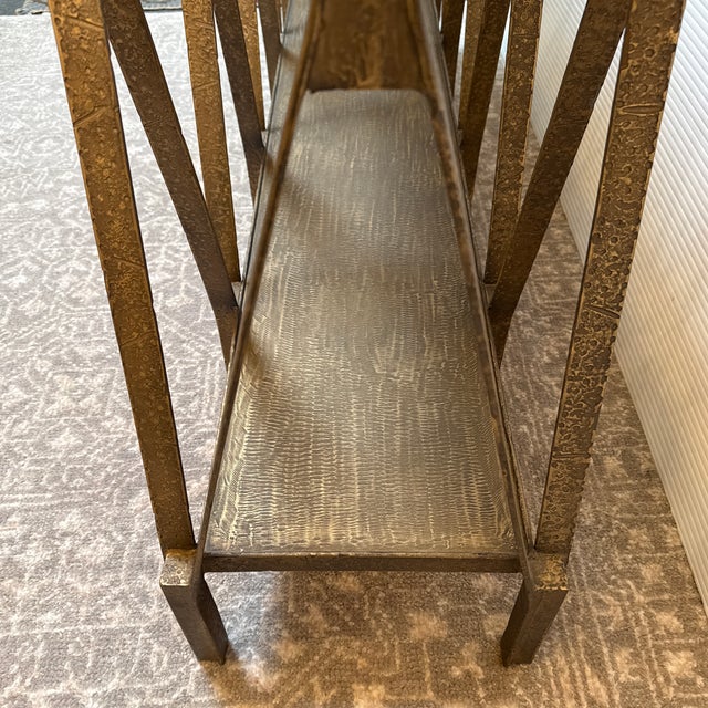 Cb2 Scissor Console Table For Sale - Image 11 of 12