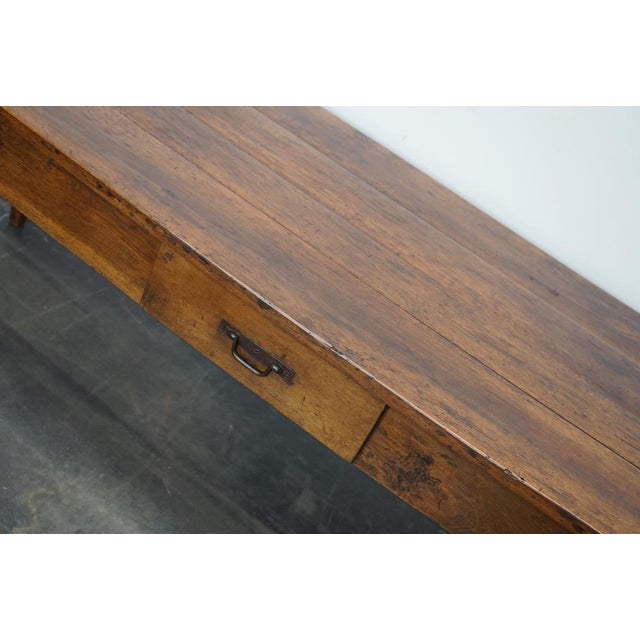 Antique 19th Century French Fruitwood & Chestnut Rustic Farmhouse Dining Table For Sale - Image 18 of 18